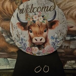 Sterling Silver 925 Sk Real Diamond Hoop Earrings.